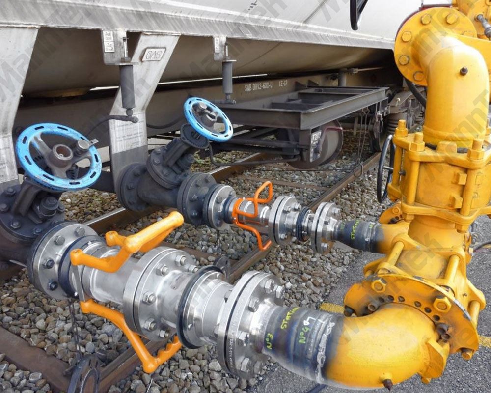 Dolne ramię załadowcze i łącznik awaryjny